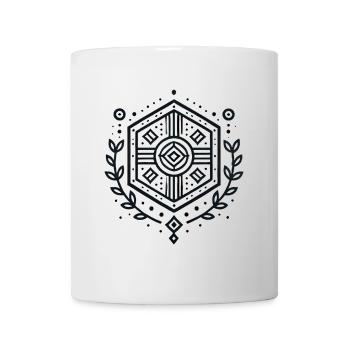 Insigne de bouclier géométrique minimaliste - Mug blanc - blanc - Devant