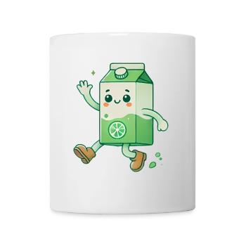 Cartoon Juice Box Character Design - Mug - white - Front
