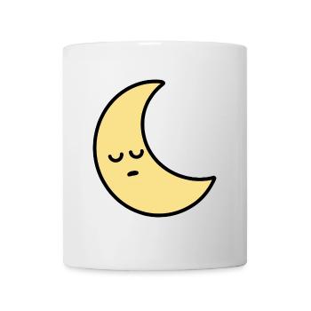 Sleeping Moon Cartoon - Mug - white - Front