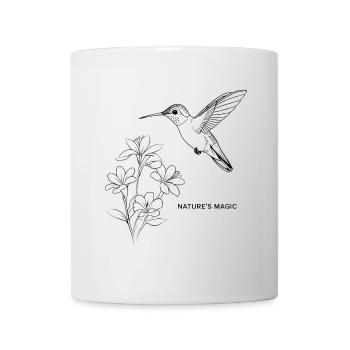 Fine Line Hummingbird – Nature's Magic - Mug - white - Front