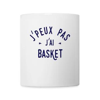j'peux pas j'ai basket - Mug blanc - blanc - Devant