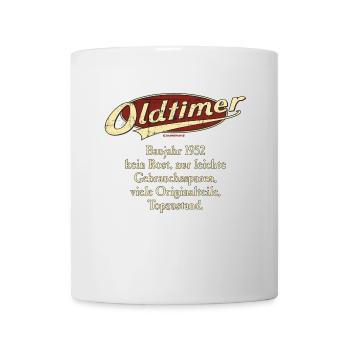 Geburtstag Oldtimer Baujahr 1952 retro usedlook - Tasse - Weiß - Vorne