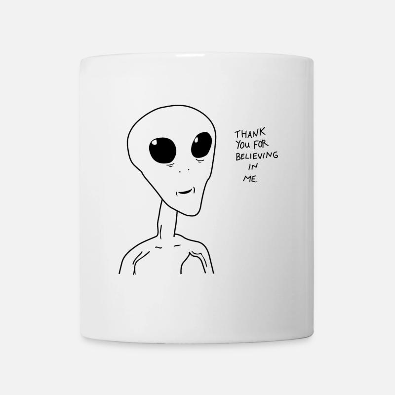 Alien-Danke, dass du an mich geglaubt hast Grafik - Tasse - Weiß
