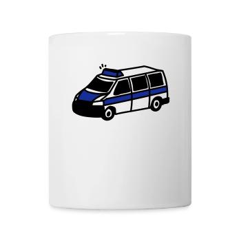 Polizeiwagen - Tasse - Weiß - Vorne