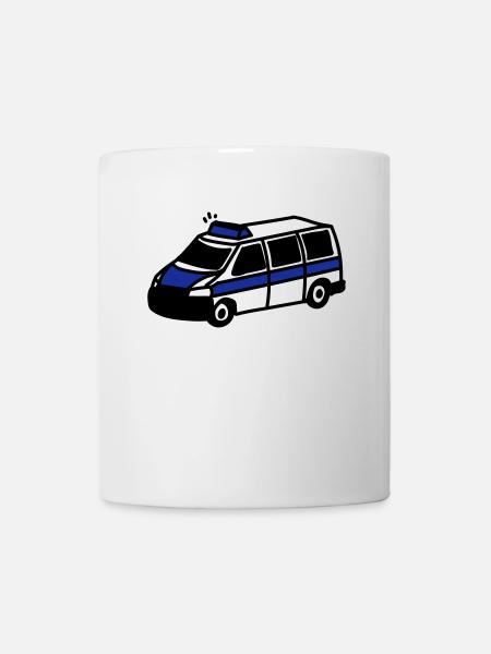 Polizeiwagen - Tasse - Weiß