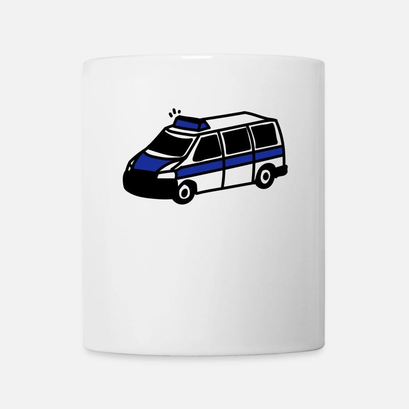 Polizeiwagen - Tasse - Weiß