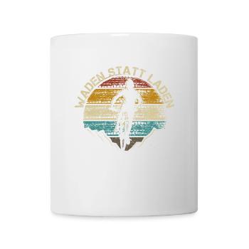 Waden Statt Laden Spruch Mountainbike - Tasse - Weiß - Vorne