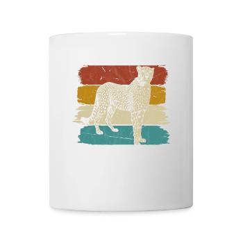 Guépard faune rétro - Mug blanc - blanc - Devant