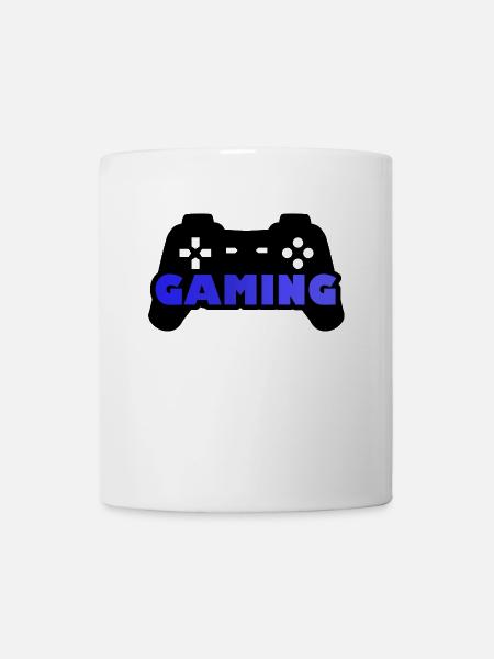 Blauer Joystick Gaming - Tasse - Weiß
