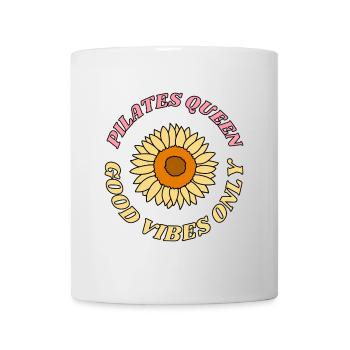Pilates Queen Sunflower - Tasse - Weiß - Vorne