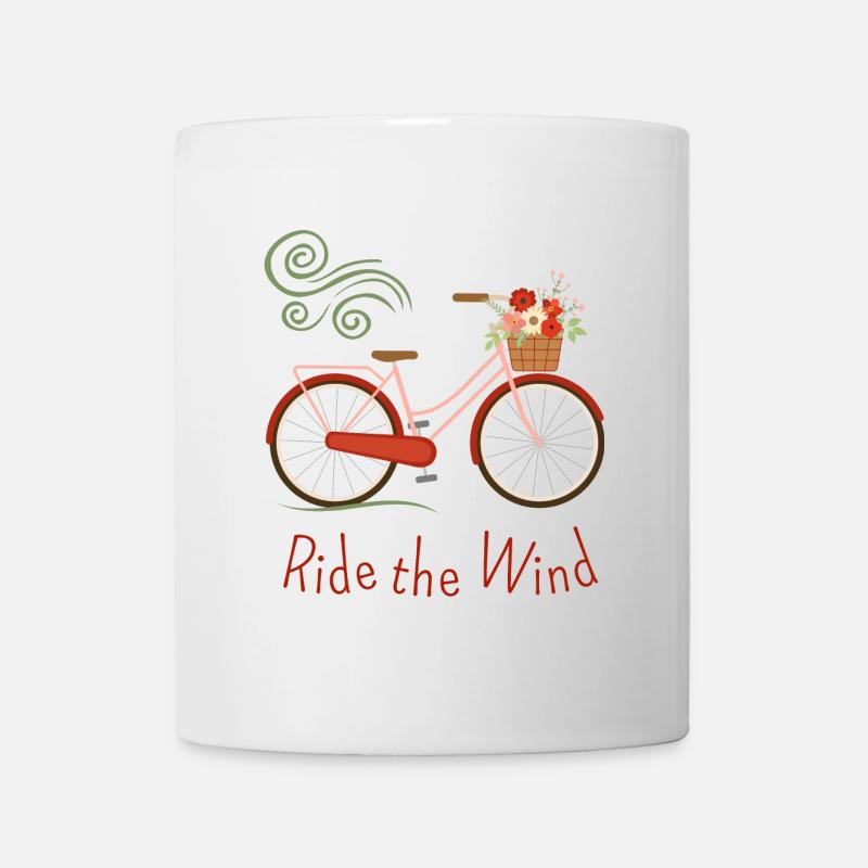 Fahrradtour Wind - Tasse - Weiß