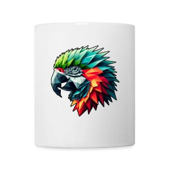 Perroquet dans le design polygonal coloré - Mug blanc - blanc - Devant