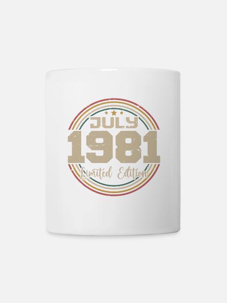 1981 Geburtstag Juli 1981 Geschenk Juli 1981 - Tasse - Weiß