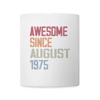 1975 August - August 1975 Geburtstagsgeschenk - Tasse - Weiß - Vorne