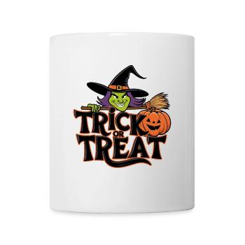 Sorcière d’Halloween Trick Or Treat - Mug blanc - blanc - Devant