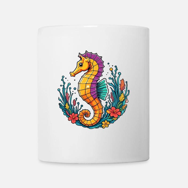 Seepferdchen - Tasse - Weiß