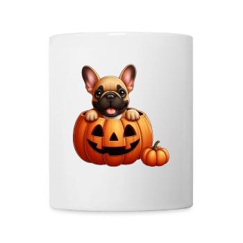 A French Bulldog in a Pumpkin - Mug - white - Front