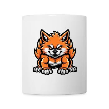 Pomeranian Dog Muscles Bodybuilding - Mug - white - Front