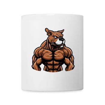 Staffordshire Bull Terrier Muscle du chien - Mug blanc - blanc - Devant