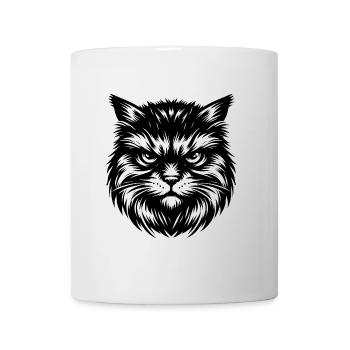 Cute cat portrait in black and white - Mug - white - Front
