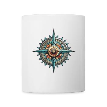 Boussole de voyage - Mug blanc - blanc - Devant