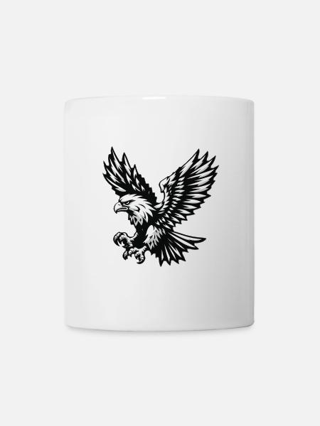 Eagle black white - Mug - white