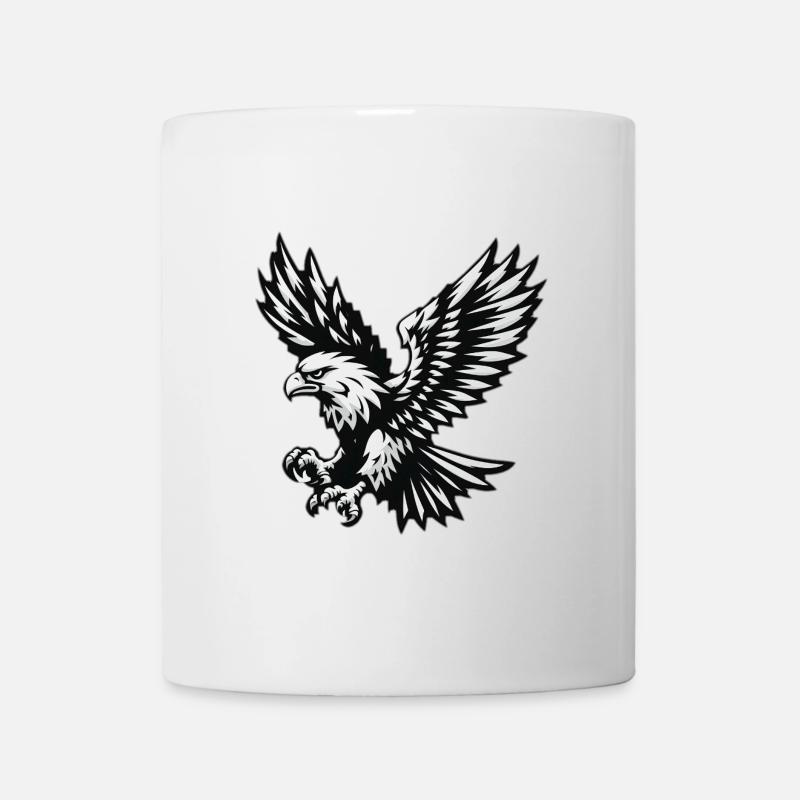 Aigle noir blanc - Mug blanc - blanc