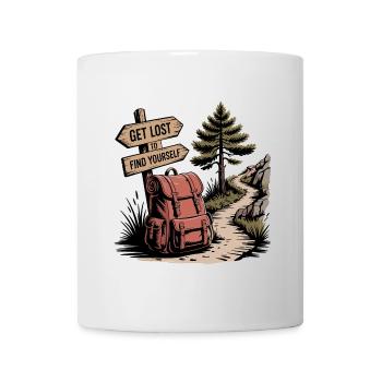 Get Lost to Find Yourself - Outdoor-Motiv - Tasse - Weiß - Vorne