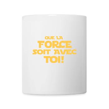 papa que la force soit avec toi - Mug blanc - blanc - Devant