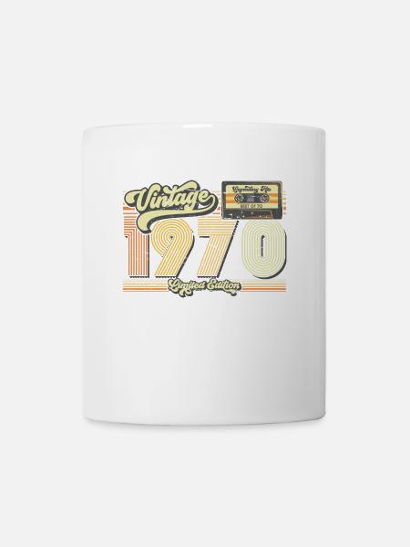 1970 Jahrgang Geburtstag Retro Vintage Geschenk - Tasse - Weiß