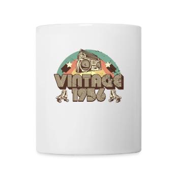 1956 Anniversaire né en 1956 Retro Vintage - Mug blanc - blanc - Devant