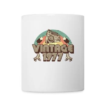 1977 Anniversaire né en 1977 Retro Vintage - Mug blanc - blanc - Devant