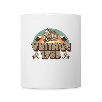 1985 Anniversaire né en 1985 Retro Vintage - Mug blanc - blanc - Devant