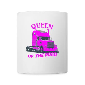Woman Trucker T-Shirt, Sweat-Shirt. - Mug blanc - blanc - Devant