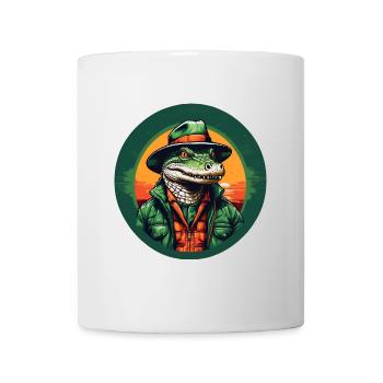 Colorful Alligator Crocodile with Sunglasses and Hat - Mug - white - Front