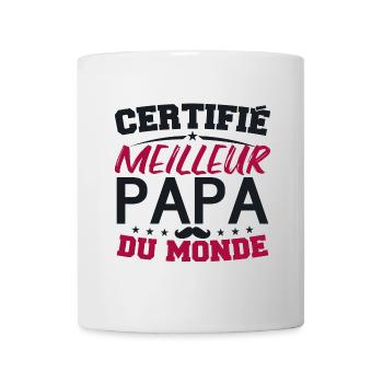Certified Best Dad in the World - Mug - white - Front