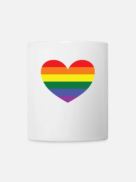 RAINBOW HEART - Mug - white