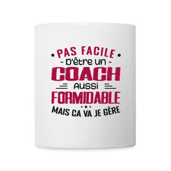 COACH Sports Coach Geschenk Coach Formidable - Tasse - Weiß - Vorne