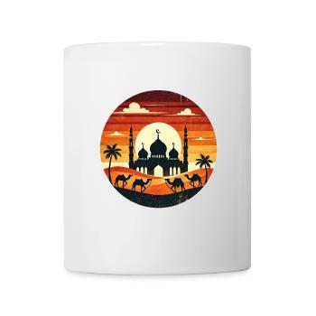 Marrakesch Moschee Sonnenuntergang - Tasse - Weiß - Vorne