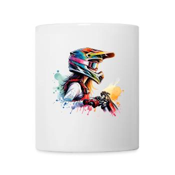 Motocross Femmes Filles Fille - Mug blanc - blanc - Devant