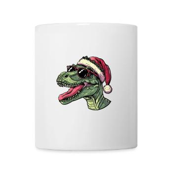 Dinosaur brontosaurus Christmas Funny - Mug - white - Front