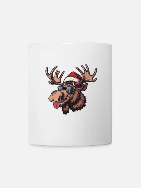 Elch Weihnachten Lustig - Tasse - Weiß