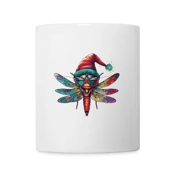 Dragonfly Christmas Funny - Mug - white - Front