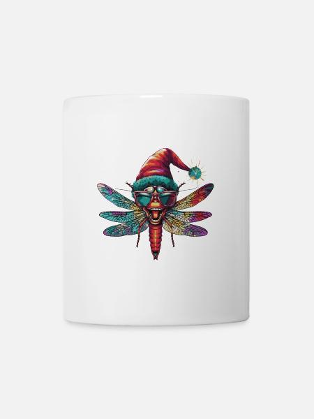 Libelle Weihnachten Lustig - Tasse - Weiß