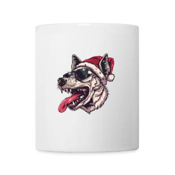 Hyène Noël drôle - Mug blanc - blanc - Devant