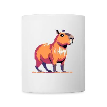 Geek Pixel Art Capybara - Mug - white - Front