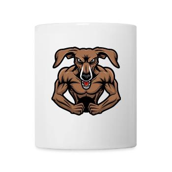 Greyhound Dog Muscles Bodybuilding - Mug - white - Front