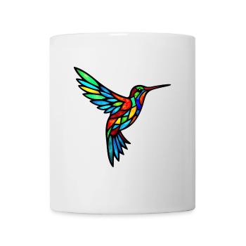 Liebe Kolibris Bunte Buntglas Kolibri - Tasse - Weiß - Vorne