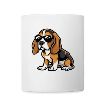 Beagle Hunde Cool Tier - Tasse - Weiß - Vorne