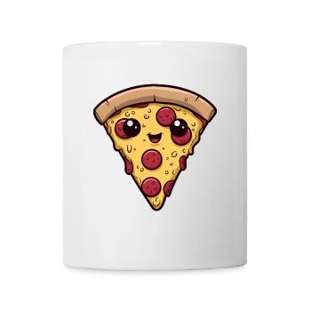 Pizza Kawaii Tranche Gourmand - Mug blanc - blanc - Devant